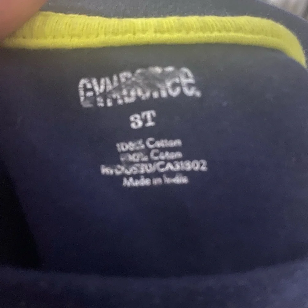 Gymboree 3T long sleeve blue yellow graphic t shirt